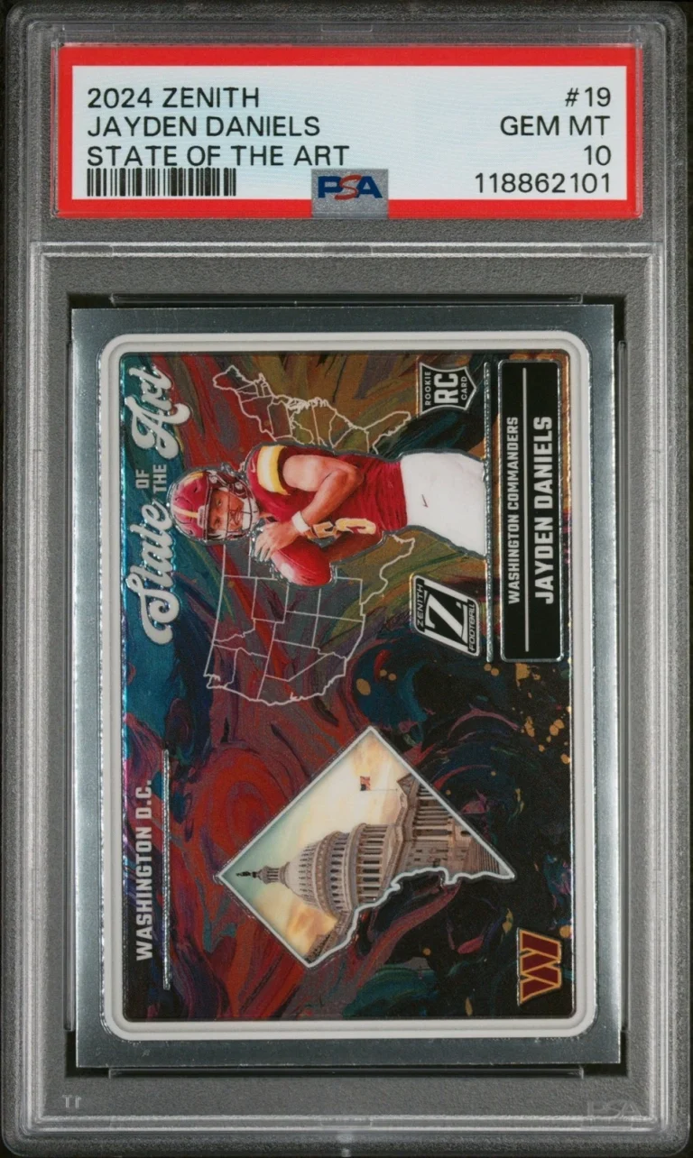 Graded 2024 Zenith Jayden Daniels #19 State of the Art RC Card PSA 10