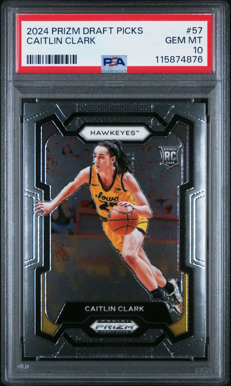 Graded 2024 Panini Prizm Draft Picks Caitlin Clark #57 RC Card PSA 10 Gem