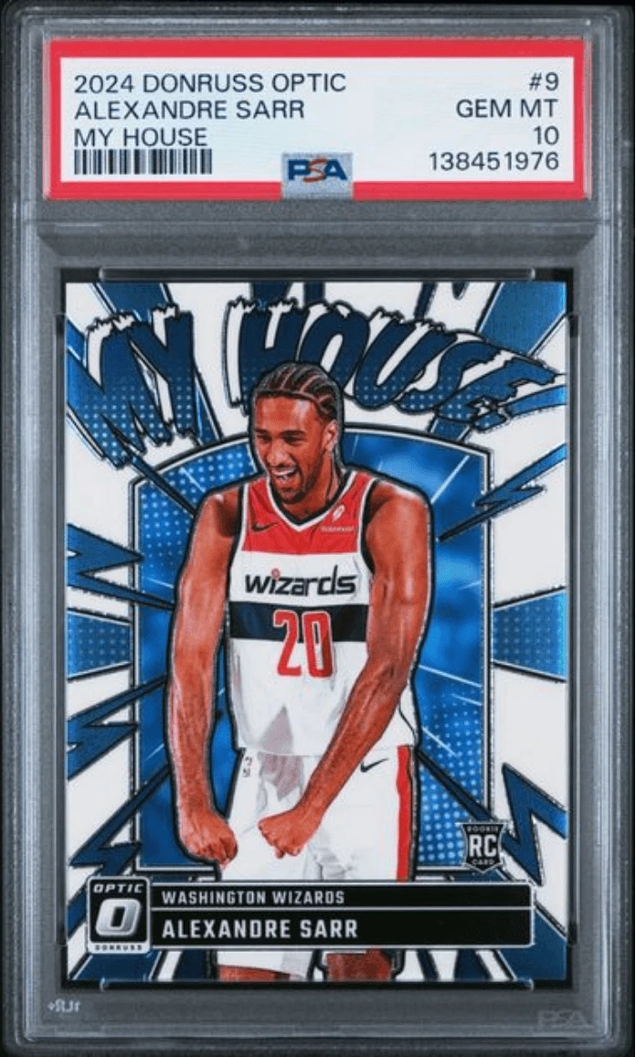 Graded 2024 Panini Donruss Optic Alexandre Sarr #9 My House RC Card PSA 10