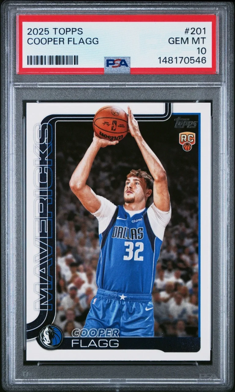 Graded 2025 Topps Cooper Flagg #201 Rookie RC Card PSA 10 Gem Mint
