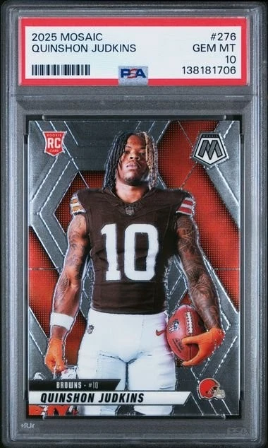 Graded 2025 Panini Mosaic Quinshon Judkins #276 Variation RC PSA 10