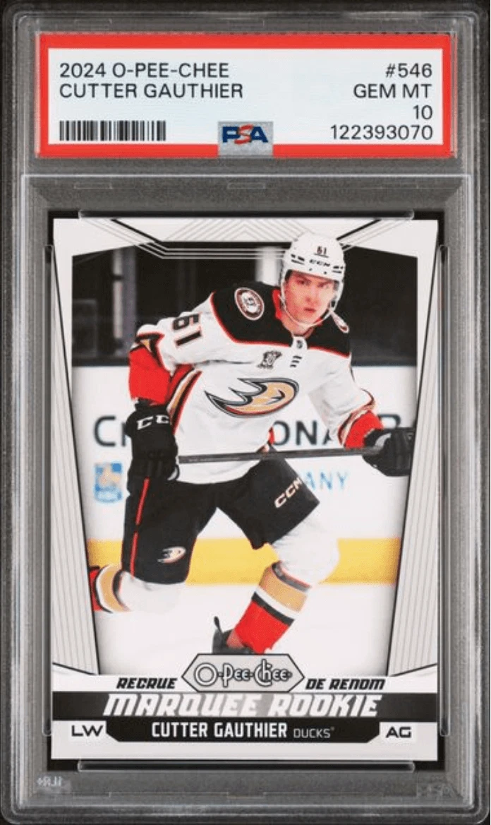 Graded 2024 UD O-Pee-Chee Cutter Gauthier #546 Rookie Card PSA 10 Gem