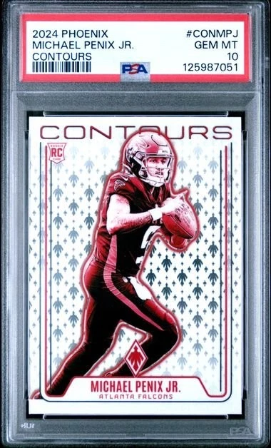 Graded 2024 Phoenix Michael Penix Jr #CONMPJ Contours RC Card PSA 10