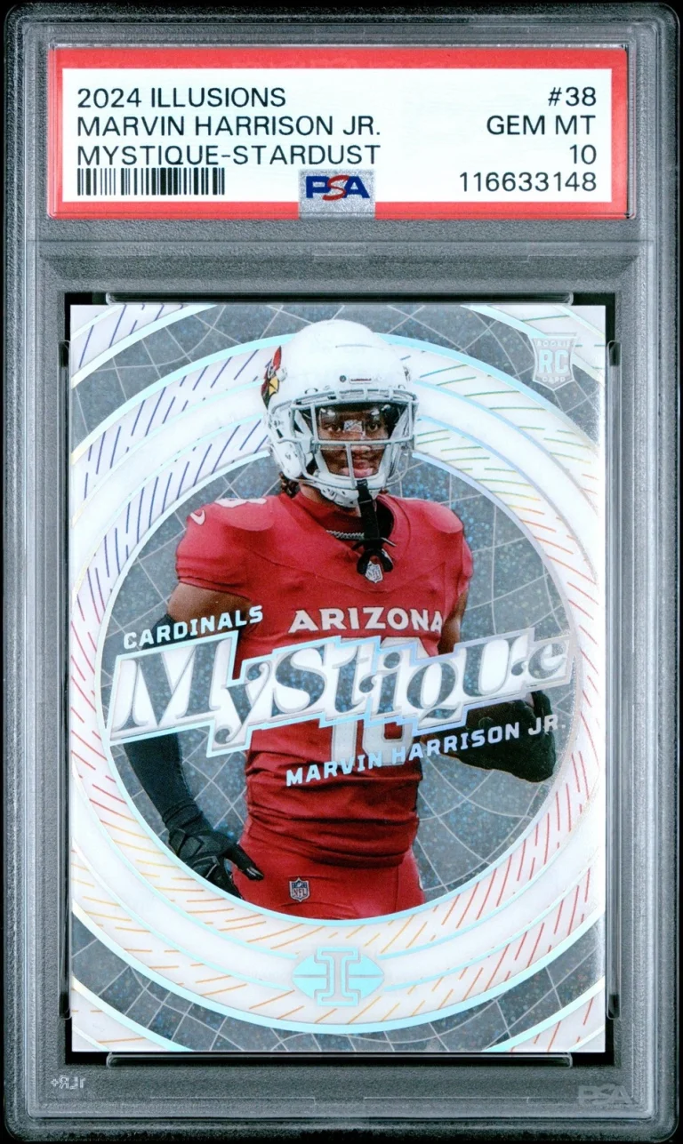 Graded 2024 Illusions Marvin Harrison Jr #38 Stardust RC Card PSA 10