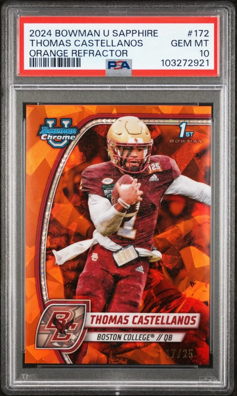 Graded 2024 Bowman U S/E Thomas Castellanos #172 Orange /25 Card PSA 10