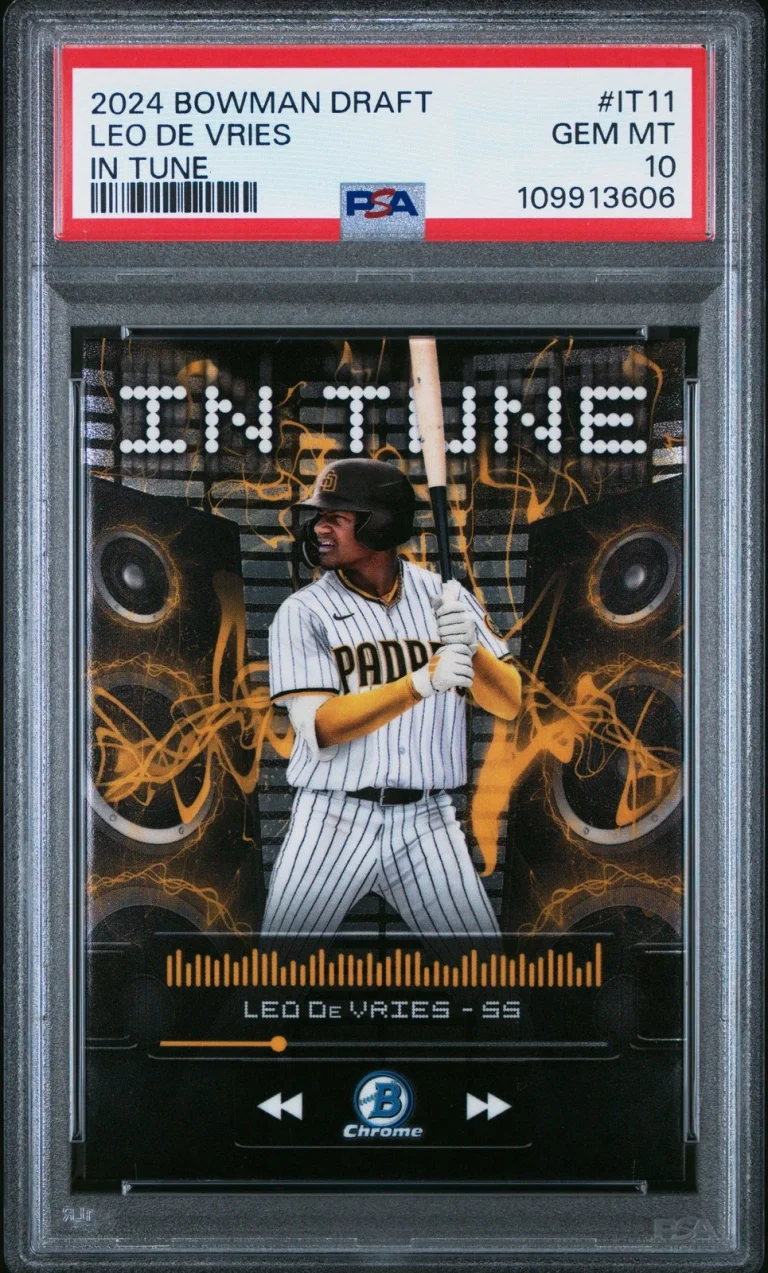 Graded 2024 Bowman Draft Leo De Vries #IT11 In Tune RC Baseball Card PSA 10