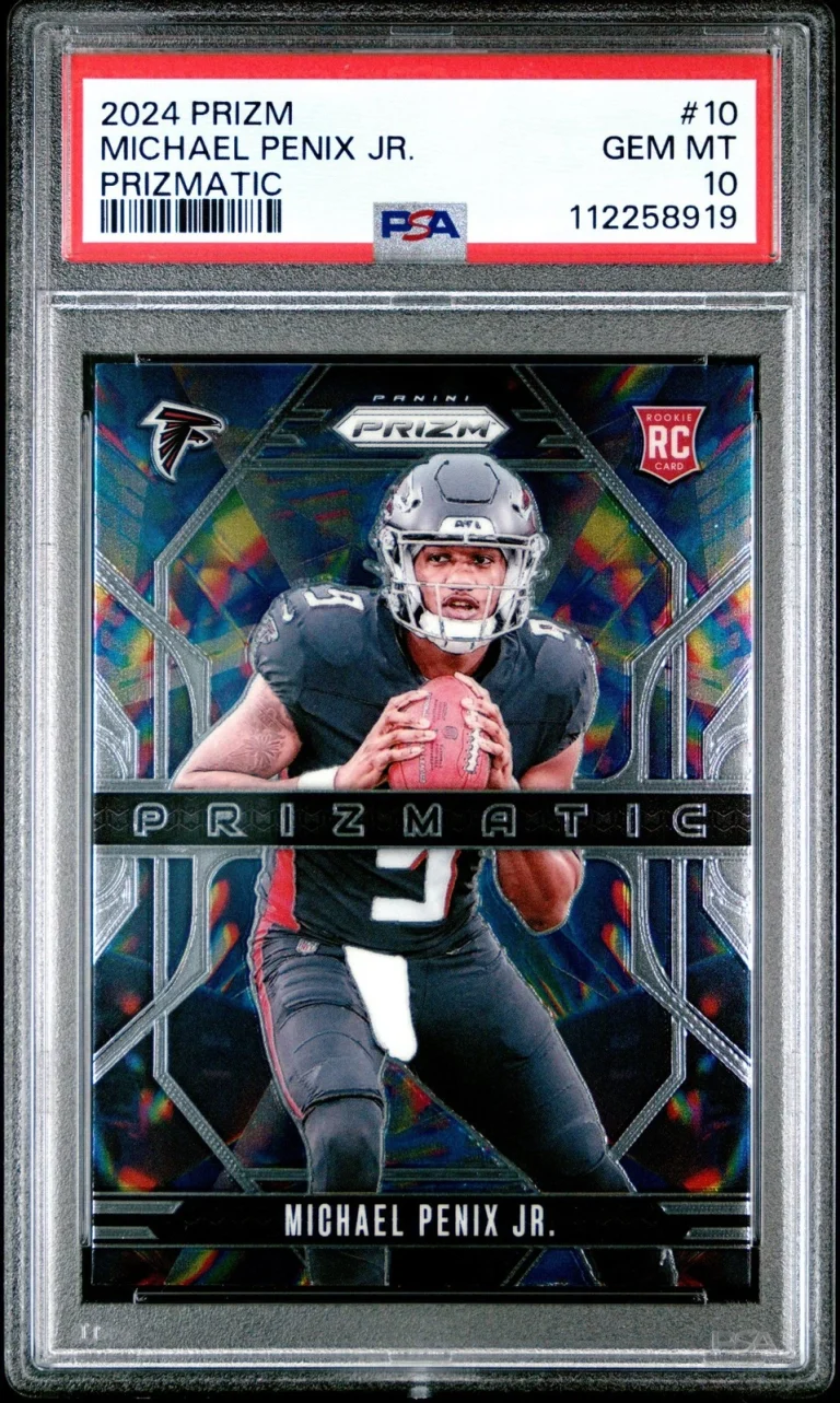 Graded 2024 Panini Prizm Michael Penix Jr #10 Prizmatic RC Card PSA 10