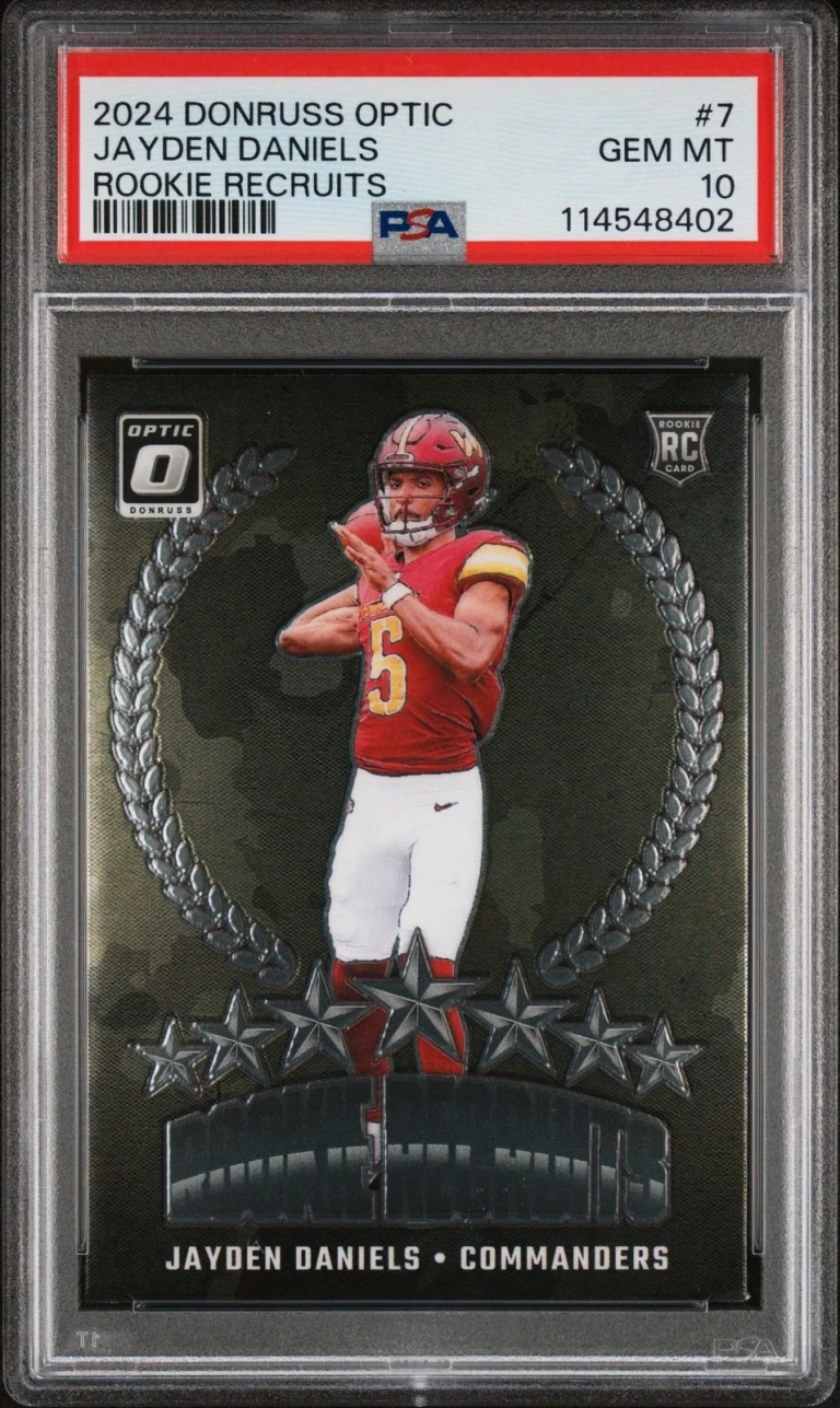 Graded 2024 Donruss Optic Jayden Daniels #7 Rookie Recruits Card PSA 10