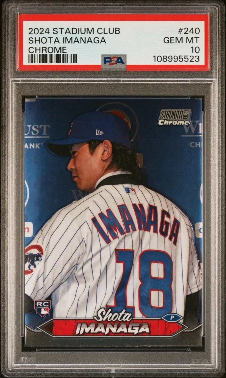 Graded 2024 Topps Stadium Club Shota Imanaga #240 Chrome RC Card PSA 10