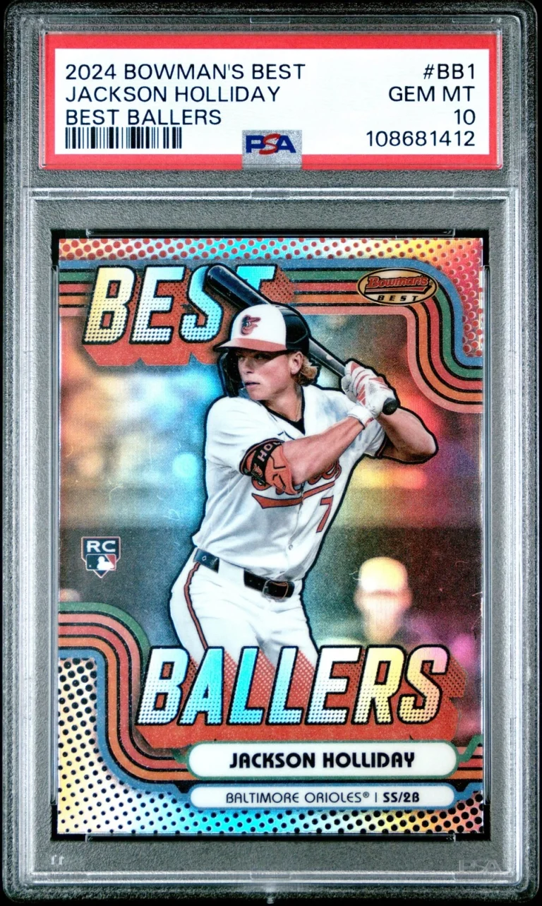 Graded 2024 Bowmans Best Jackson Holliday #BB1 Best Ballers Card PSA 10