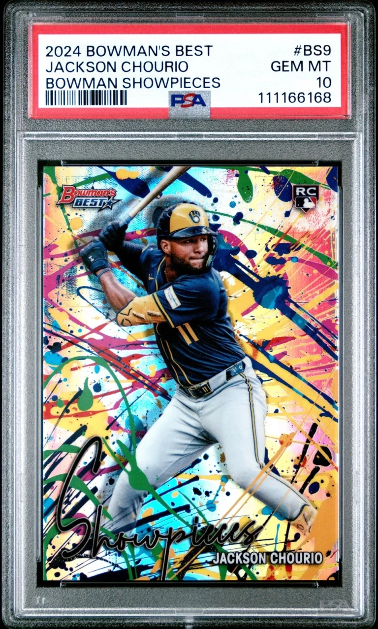 Graded 2024 Bowmans Best Jackson Chourio #BS9 Showpieces RC Card PSA 10