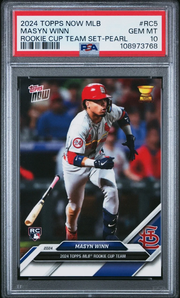 Graded 2024 Topps Now Masyn Winn #RC6 Rookie Cup Pearl RC Card PSA 10