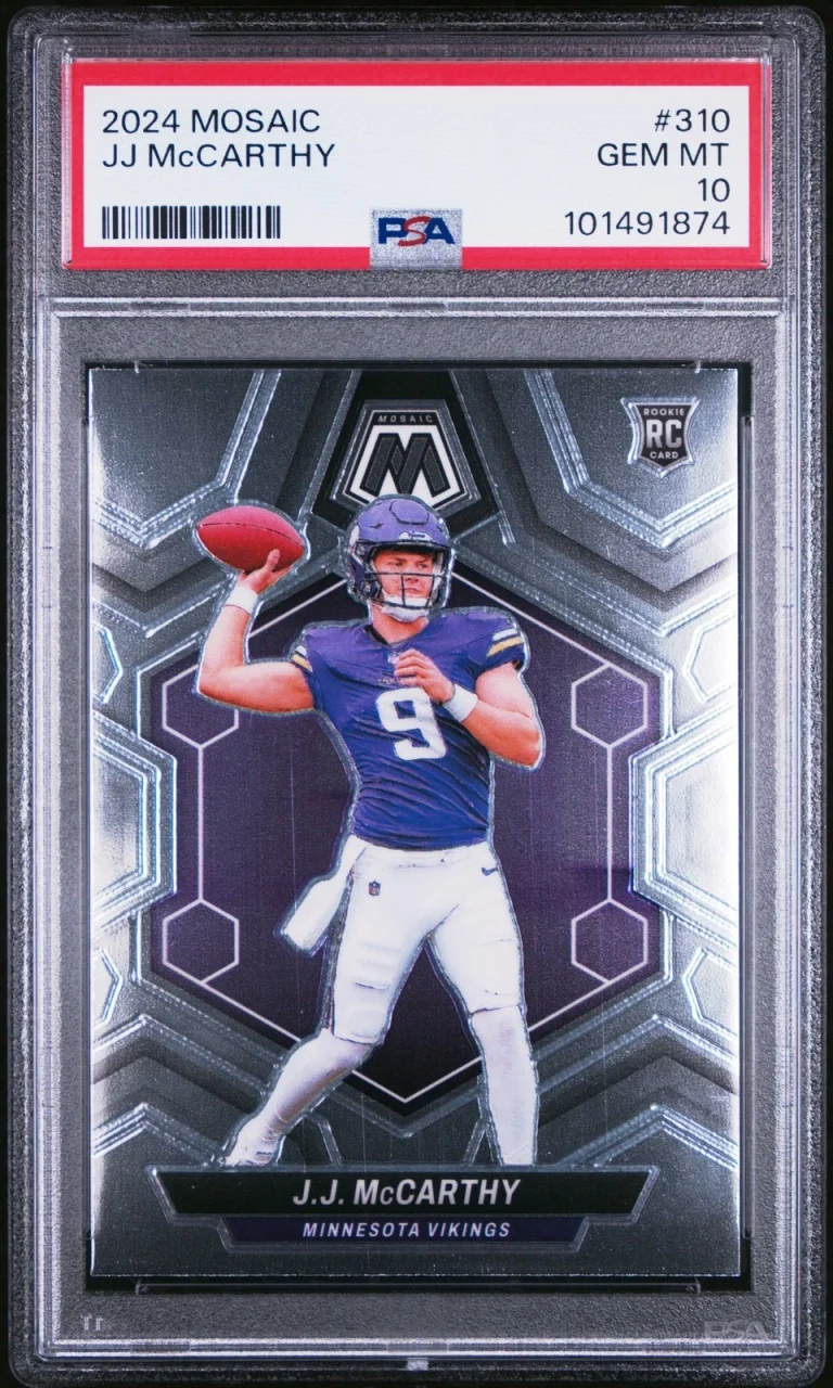 Graded 2024 Panini Mosaic JJ McCarthy #310 Rookie Card PSA 10 Gem Mint