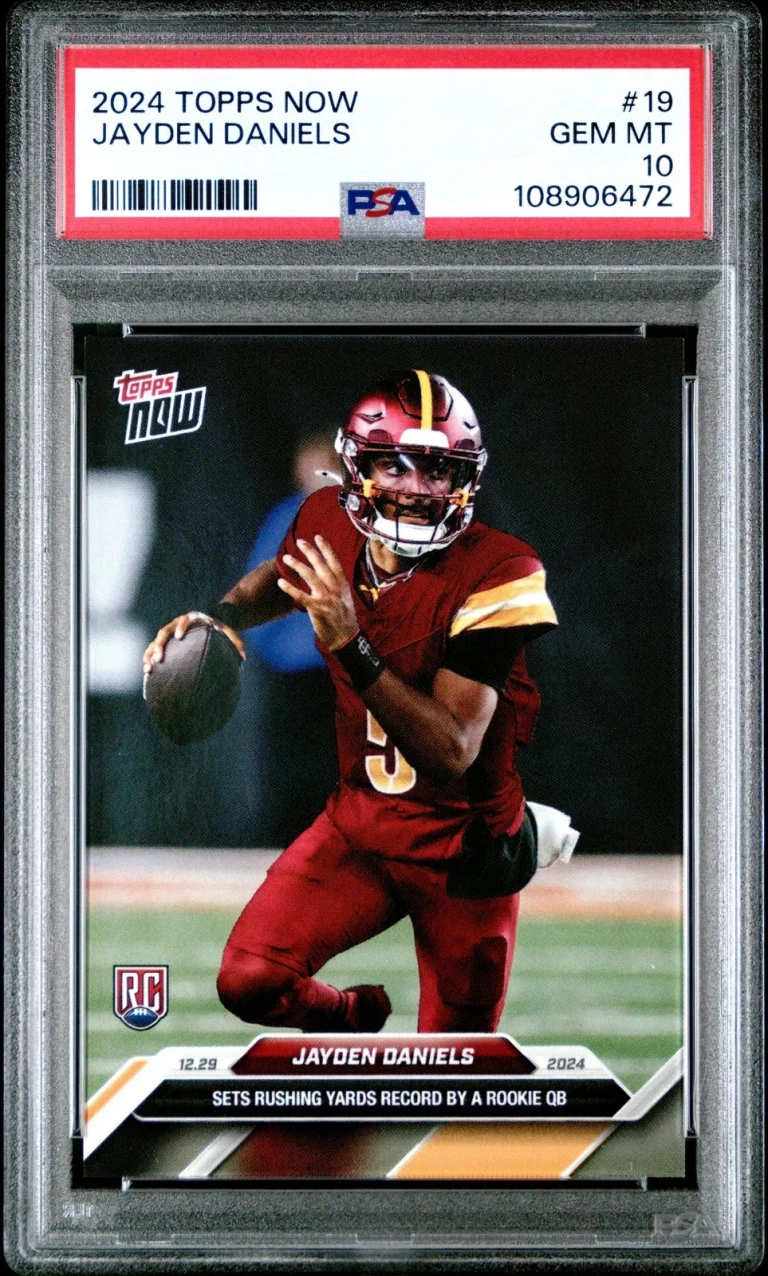 Graded 2024 Topps Now Jayden Daniels #19 Rookie RC Card PSA 10 Gem Mint