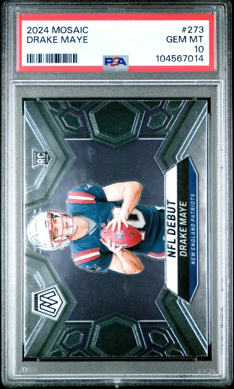 Graded 2024 Panini Mosaic Drake Maye #273 Rookie RC Card PSA 10 Gem
