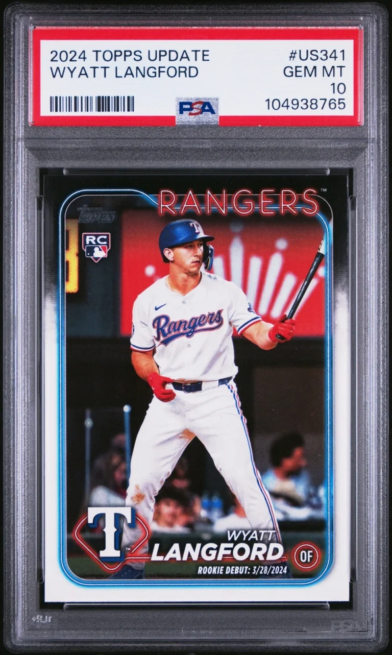 Graded 2024 Topps Update Wyatt Langford #US341 Rookie RC Card PSA 10
