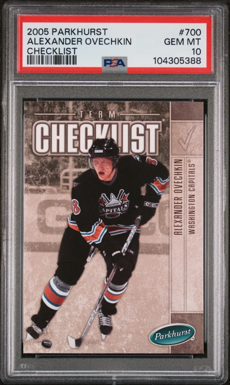 Graded 2005 Upper Deck Parkhurst Alex Ovechkin #700 Checklist Card PSA 10