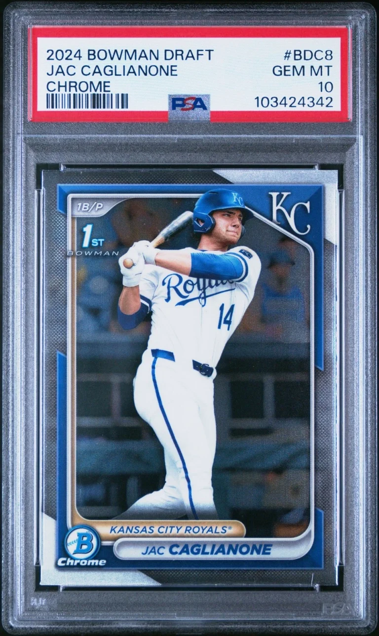 Graded 2024 Bowman Draft Jac Caglianone #BDC8 Chrome Rookie Card PSA 10