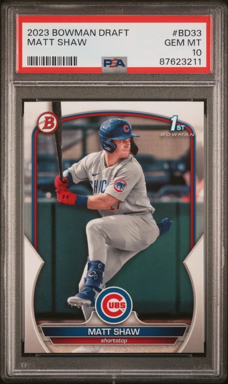 Graded 2023 Topps Bowman Draft Matt Shaw #BD33 Rookie RC Card PSA 10