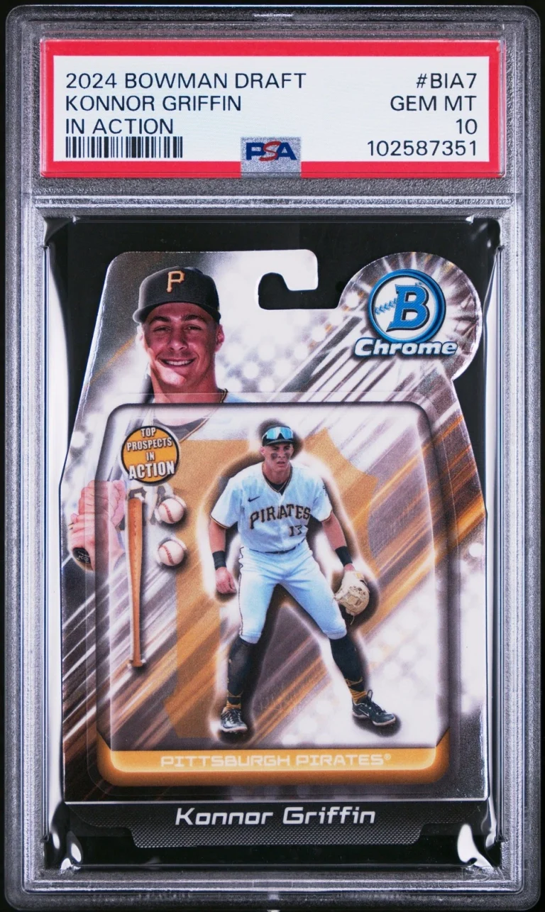 Graded 2024 Bowman Draft Konnor Griffin #BIA7 In Action RC Card PSA 10