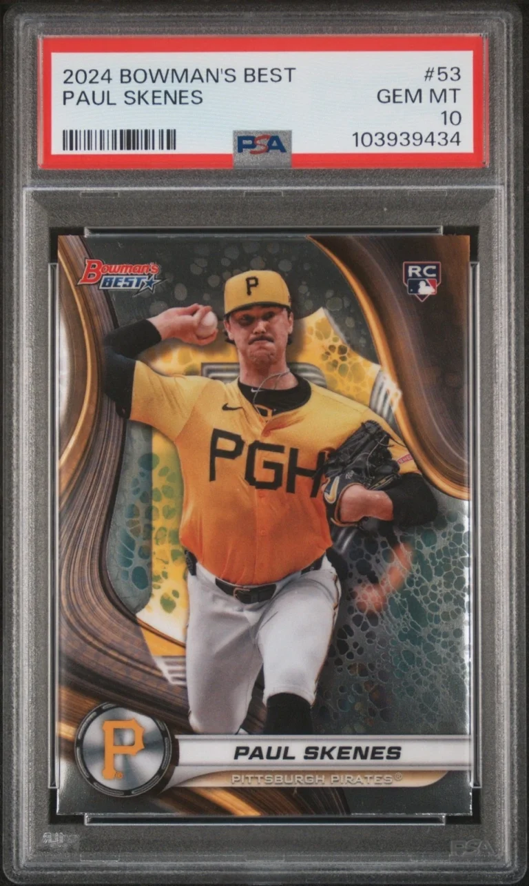 Graded 2024 Topps Bowmans Best Paul Skenes #53 Rookie RC Card PSA 10