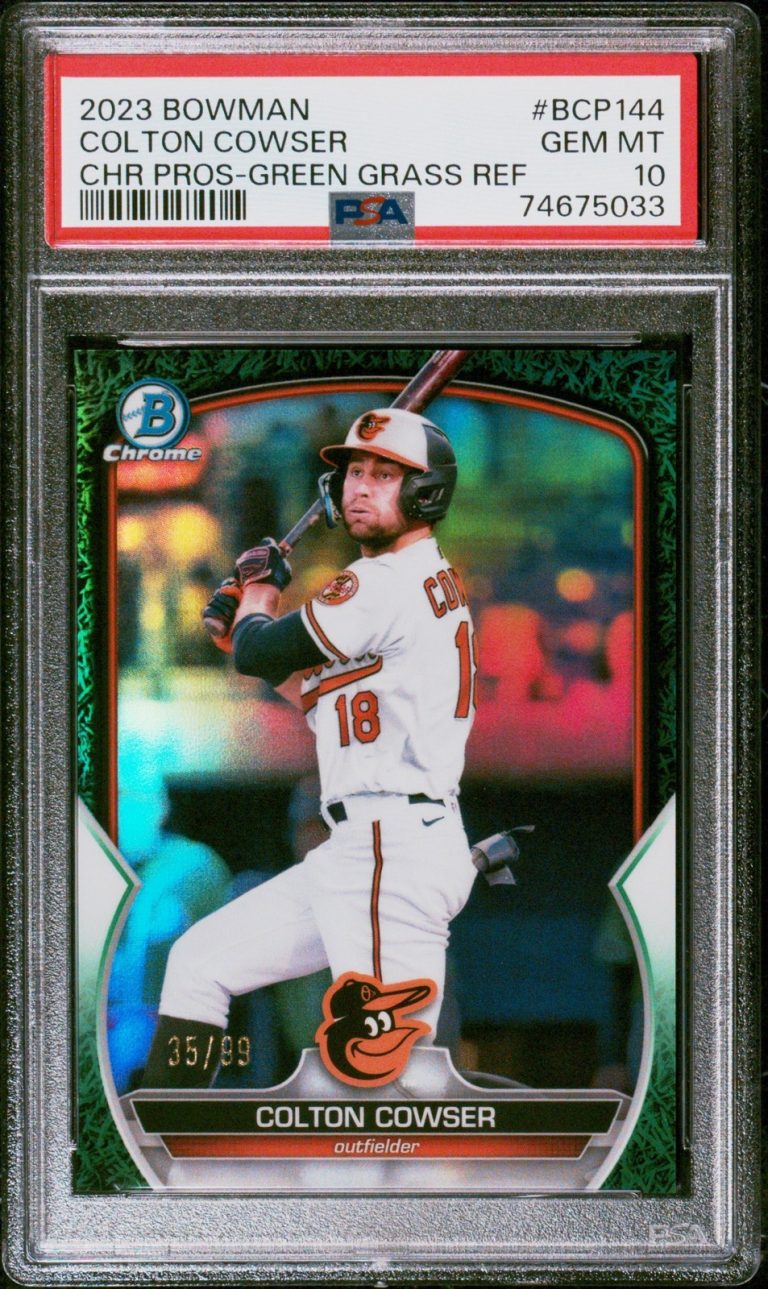 Graded 2023 Topps Bowman Colton Cowser #Grass #/99 RC Baseball Card PSA 10