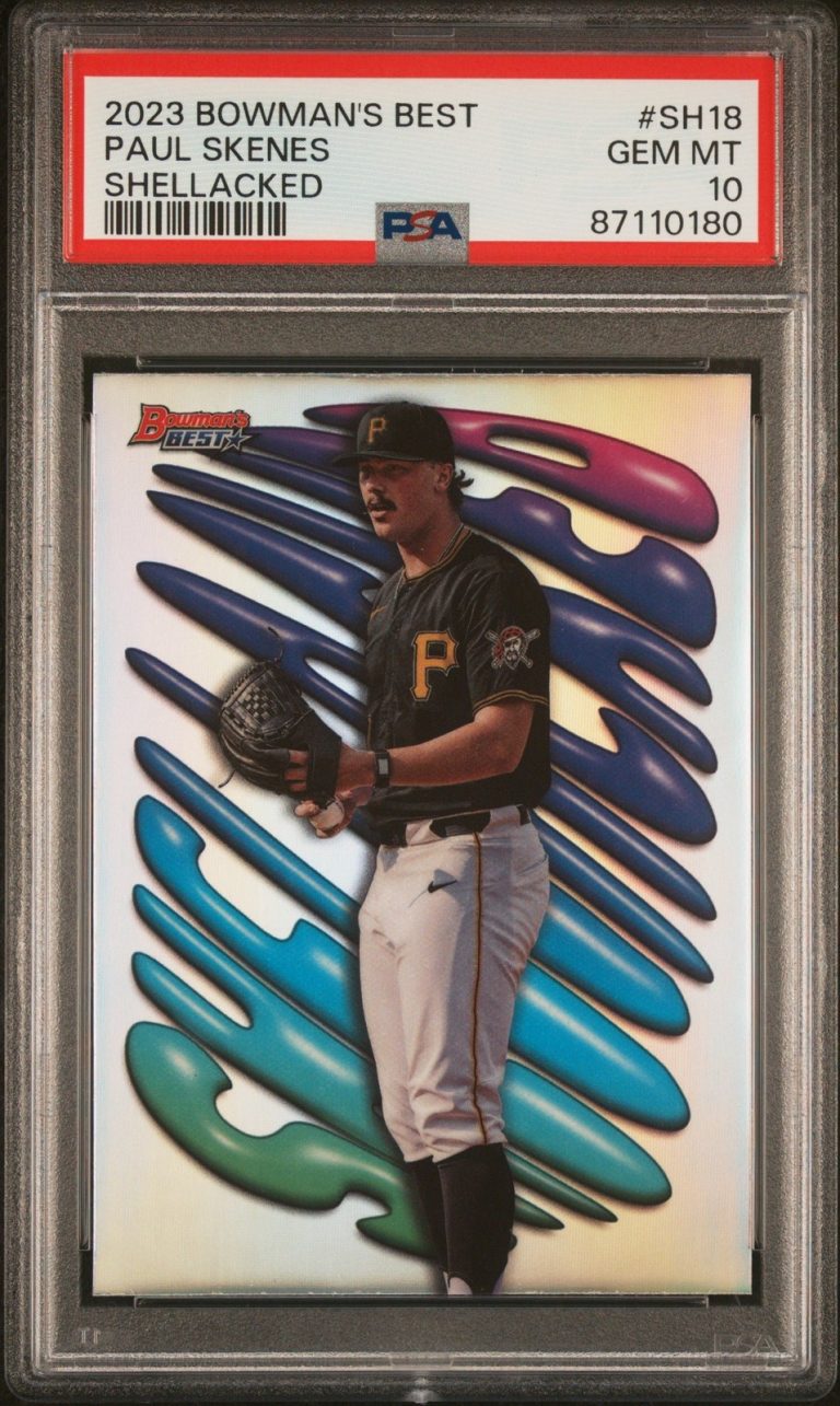 Graded 2023 Bowmans Best Paul Skenes #SH18 Shellacked RC Card PSA 10