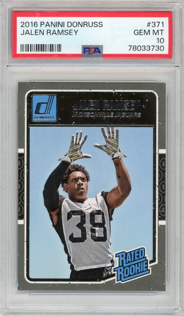 Graded 2016 Panini Donruss Jalen Ramsey #371 Rookie RC Card PSA 10 Gem