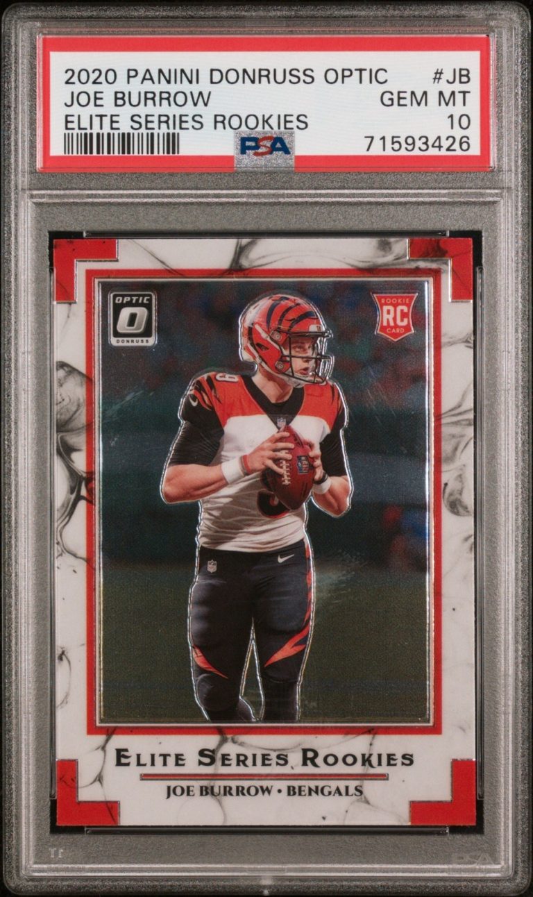 Graded 2020 Donruss Joe Burrow #JB Elite Series Rookies RC Card PSA 10