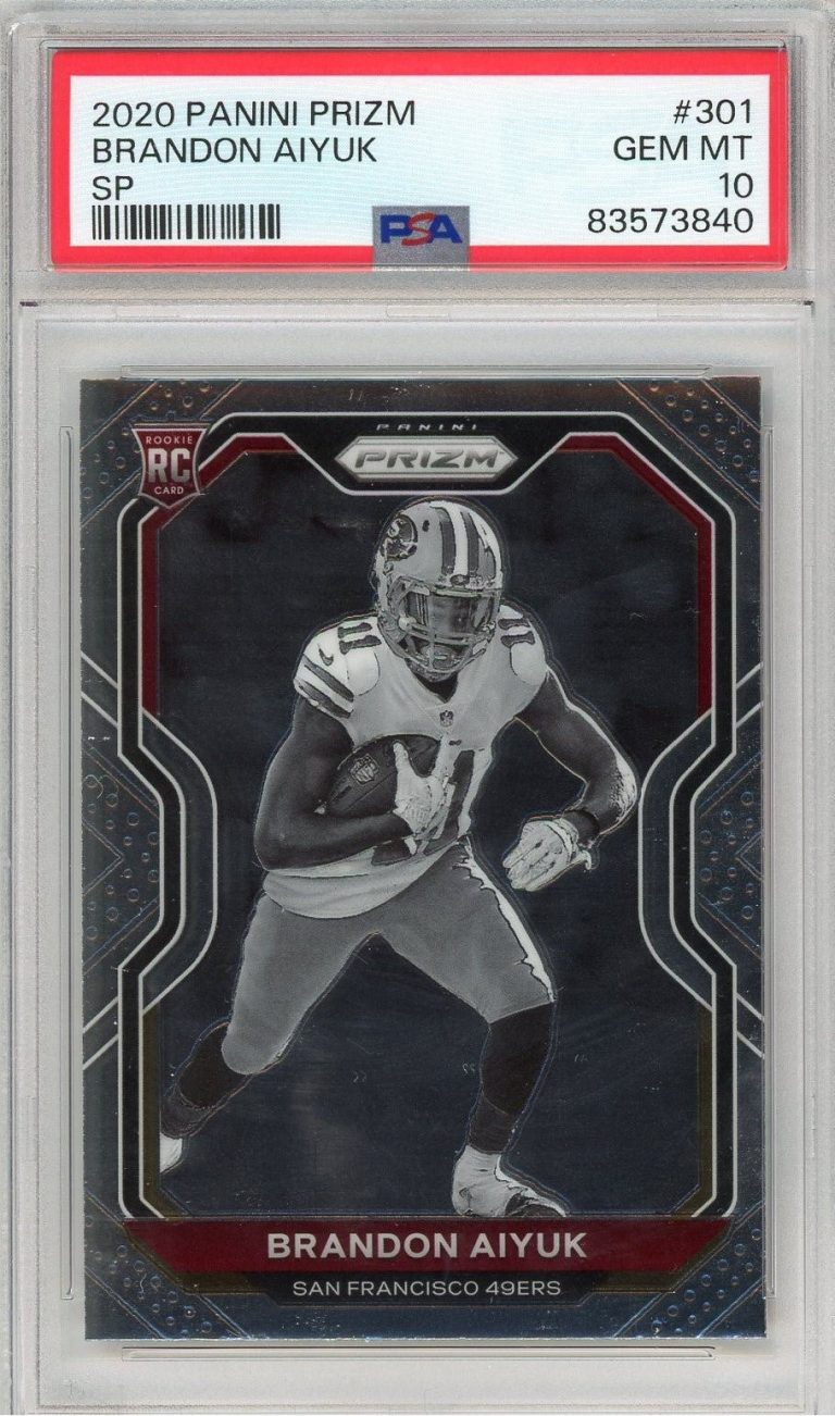 Graded 2020 Panini Prizm Brandon Aiyuk #301 SP Rookie RC Card PSA 10