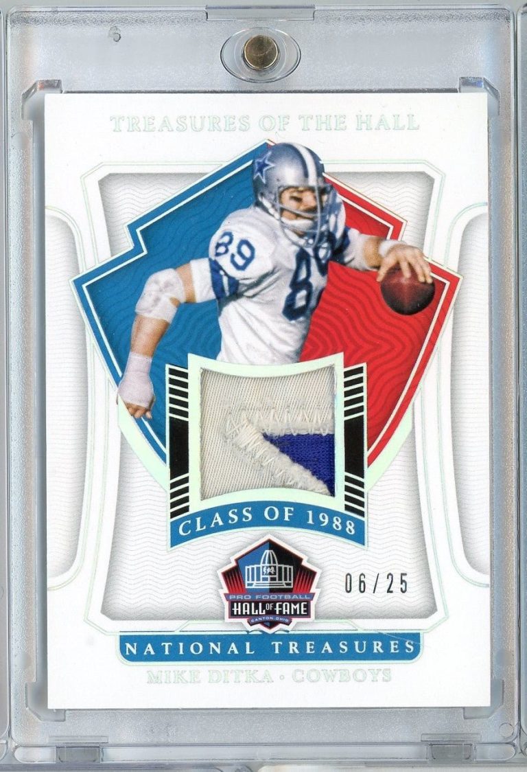 2021 Panini National Treasures Mike Ditka #HALLMD Game Worn Relic Card