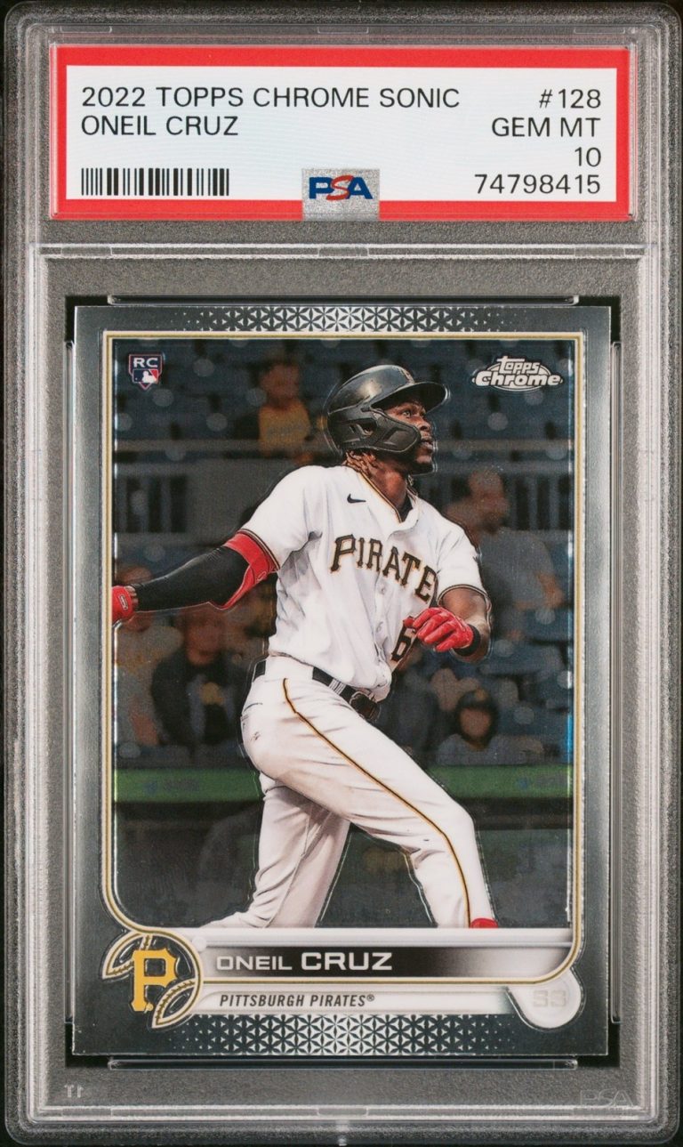 Graded 2022 Topps Chrome Sonic Oneil Cruz #128 Rookie RC Card PSA 10
