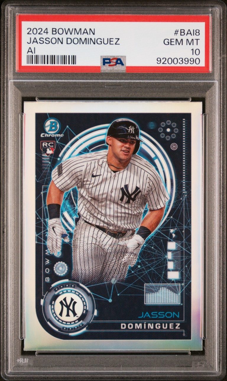 Graded 2024 Topps Bowman Jasson Dominguez #BAI8 AI Rookie Card PSA 10