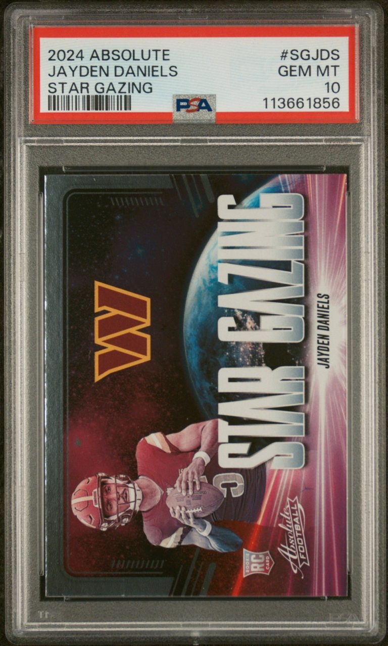 Graded 2024 Absolute Jayden Daniels #SGJDS Star Gazing RC Card PSA 10