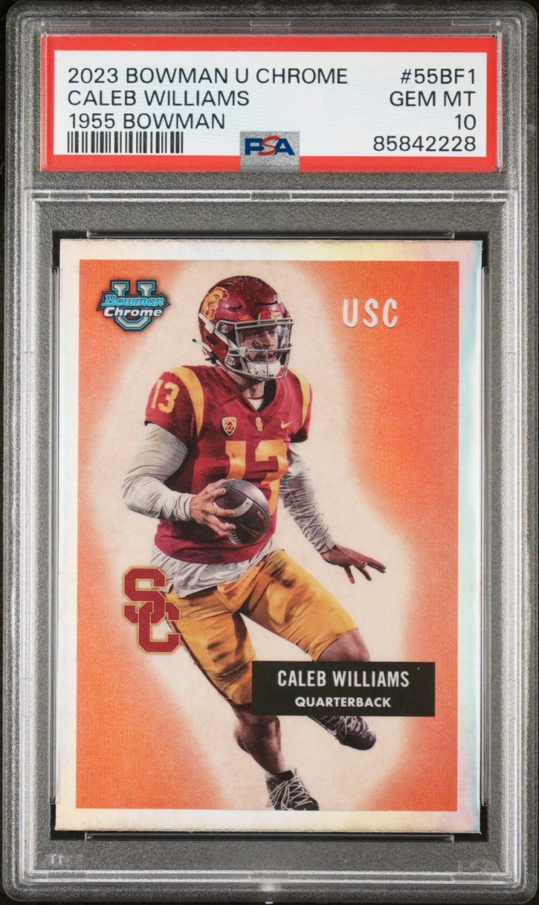 Graded 2023 Bowman U Chrome Caleb Williams #55BF1 1955 Bowman Card PSA 10