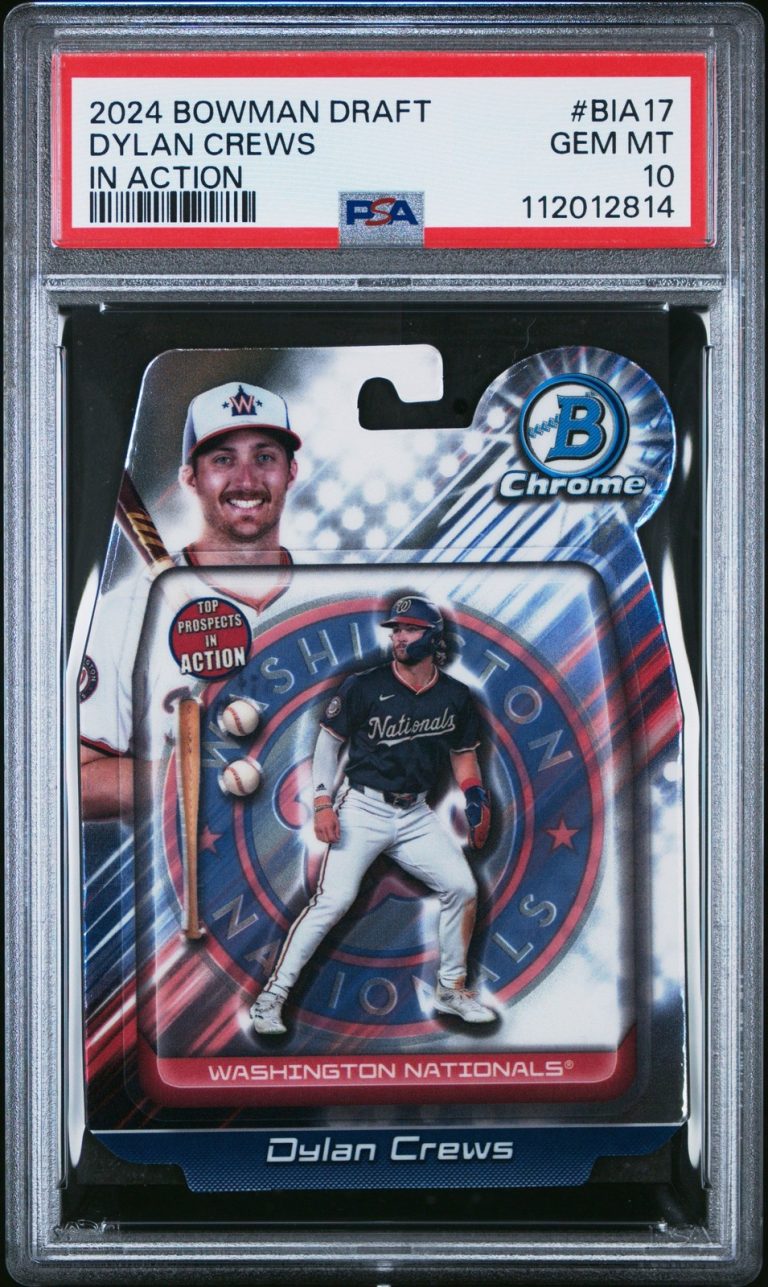 Graded 2024 Topps Bowman Draft Dylan Crews #BIA17 In Action Card PSA 10
