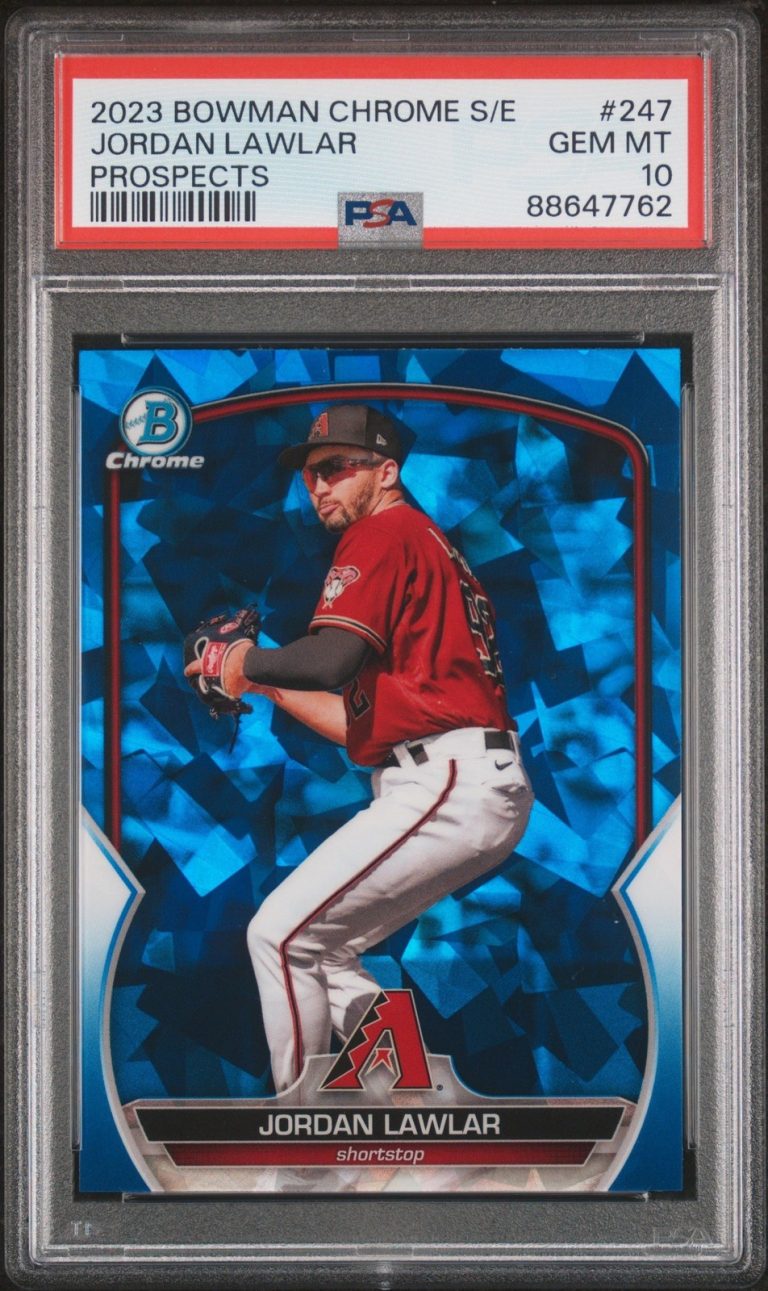 Graded 2023 Topps Bowman Chrome S/E Jordan Lawler #247 RC Card PSA 10