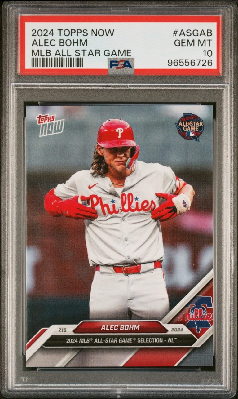Graded 2024 Topps Now Alec Bohm #ASGAB MLB All Star Game Card PSA 10