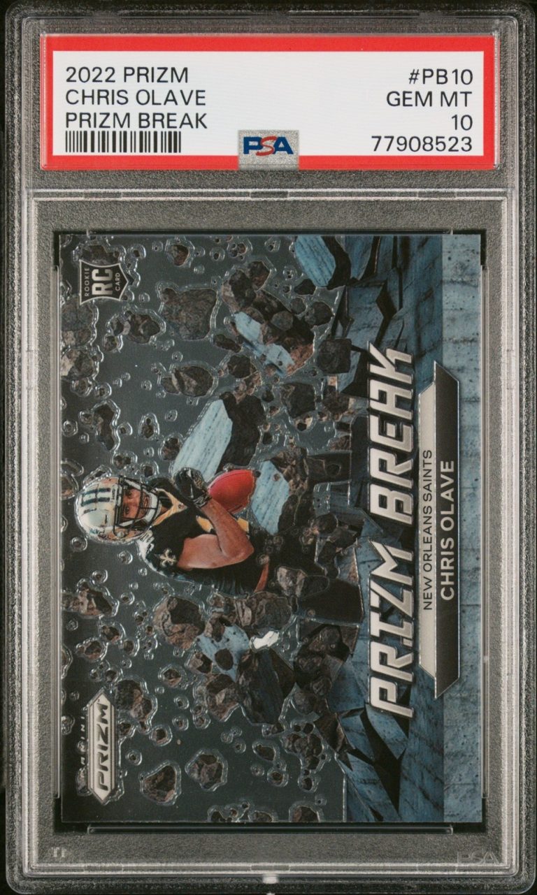 Graded 2022 Panini Prizm Chris Olave #PB10 Prizm Break RC Card PSA 10