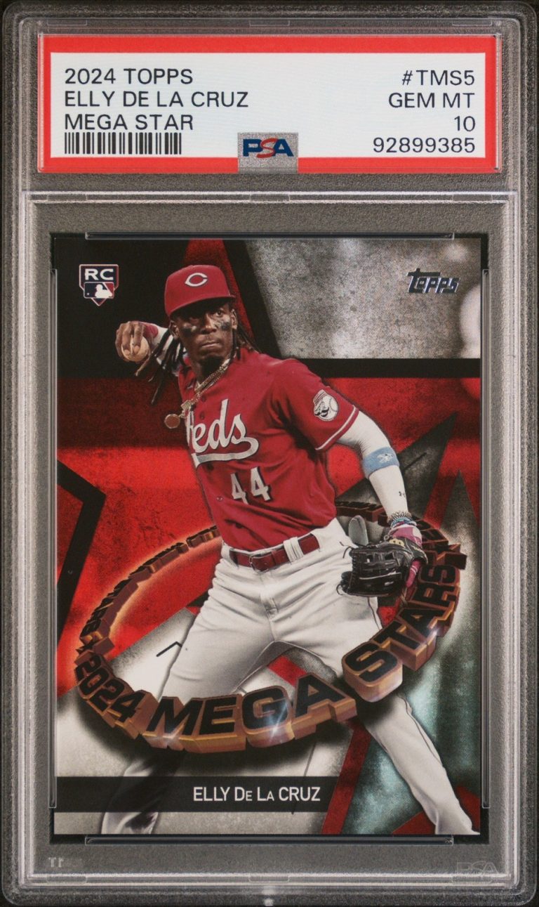 Graded 2024 Topps Elly De La Cruz #TMS5 Mega Star Rookie RC Card PSA 10