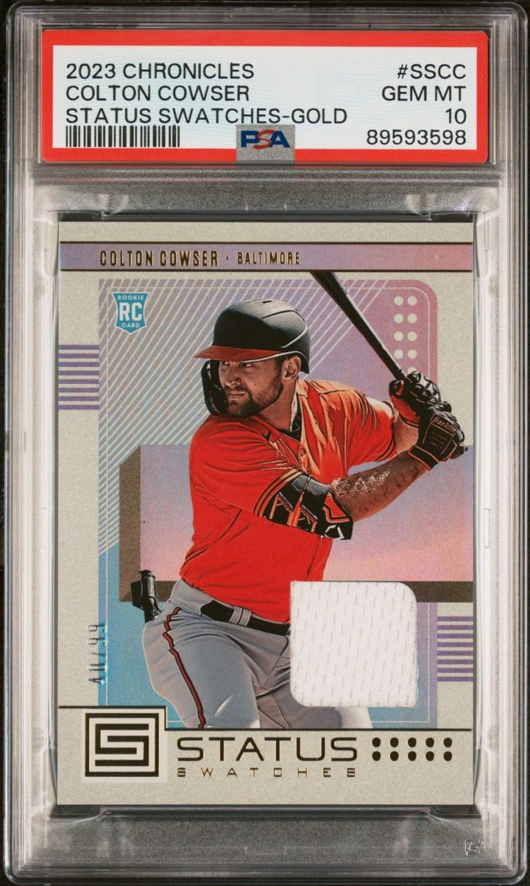 Graded 2023 Chronicles Colton Cowser #SSCC Swat Gold #/99 Card PSA 10