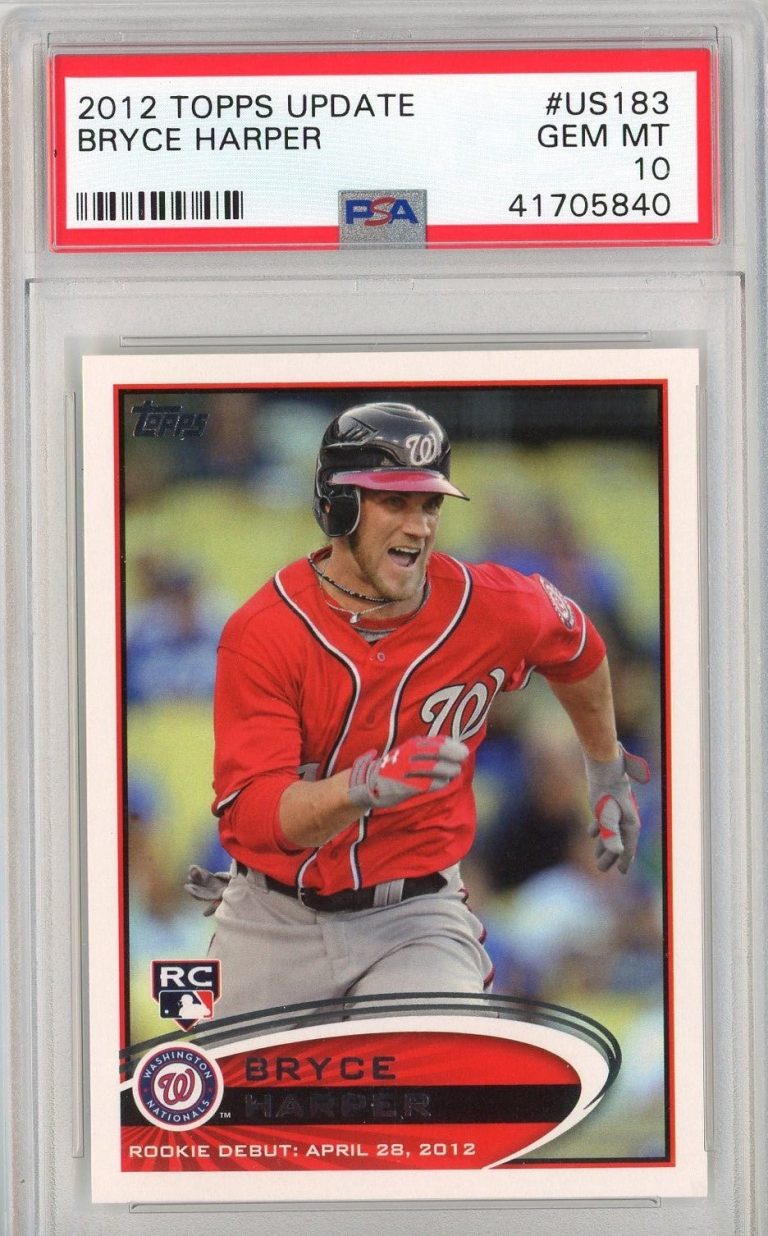 Graded 2012 Topps Update Bryce Harper #US183 Rookie RC Card PSA 10 Gem