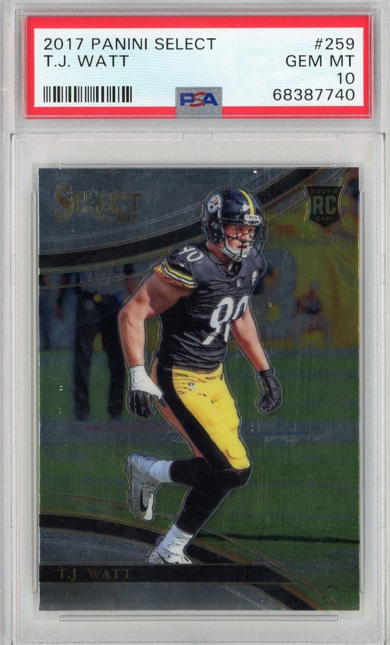 Graded 2017 Panini Select TJ Watt #259 Rookie RC Card PSA 10 Gem Mint