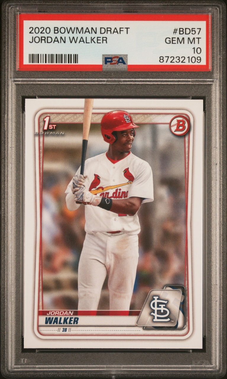 Graded 2020 Topps Bowman Draft Jordan Walker #BD57 Rookie Card PSA 10