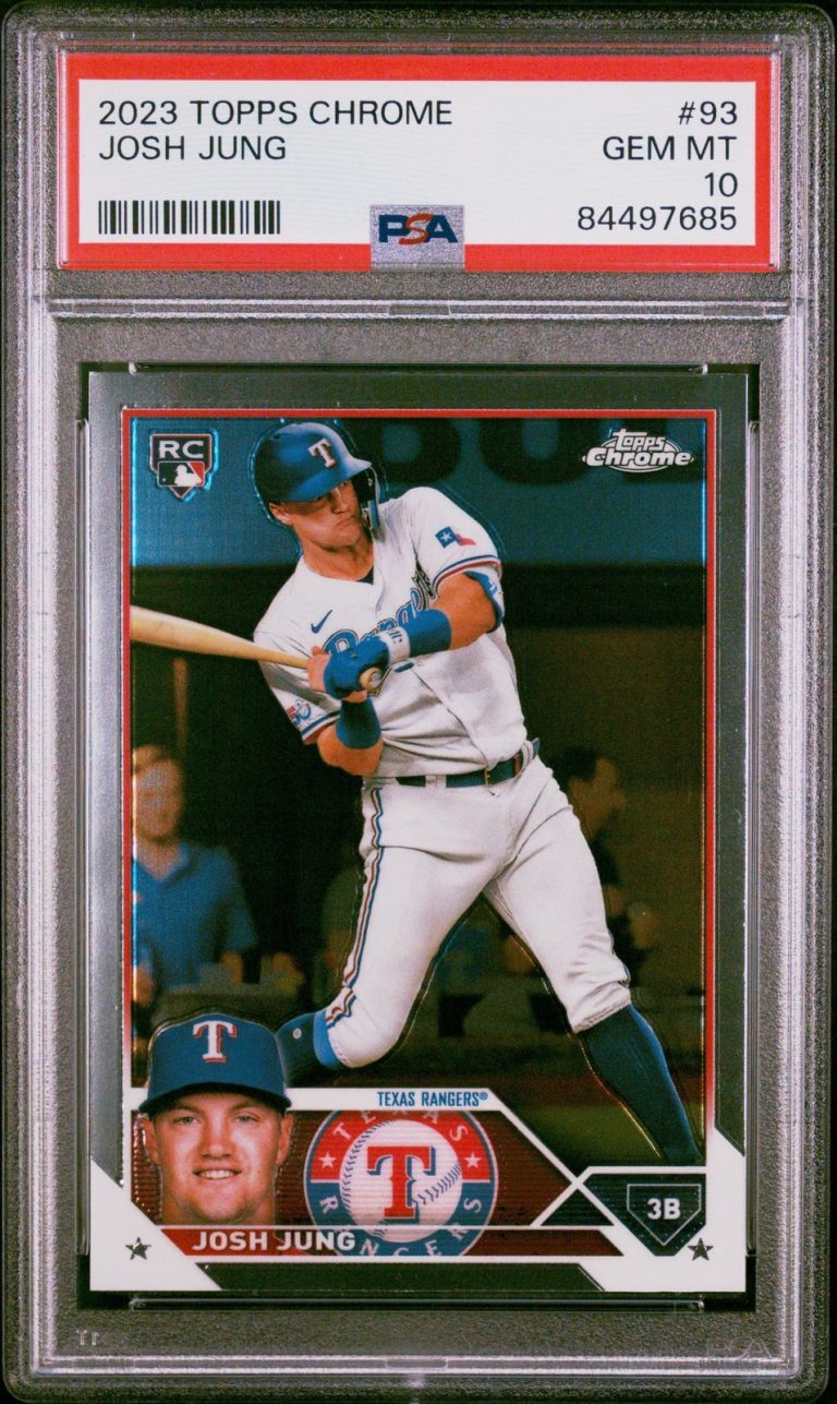 Graded 2023 Topps Chrome Josh Jung #93 Rookie RC Card PSA 10 Gem Mint