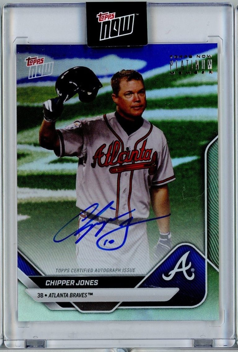 2025 Topps Now Chipper Jones #PMCJ Platinum Member Auto Baseball Card
