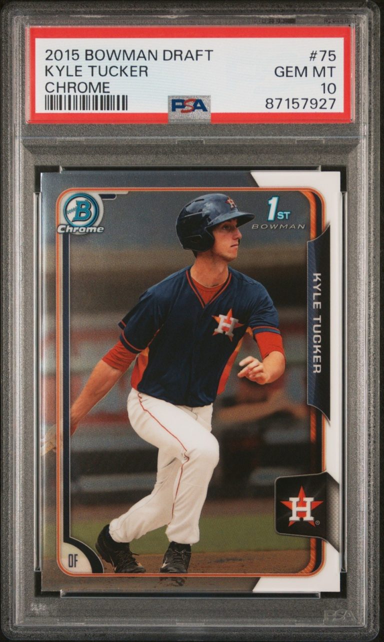 Graded 2015 Topps Bowman Draft Kyle Tucker #75 Chrome RC Card PSA 10
