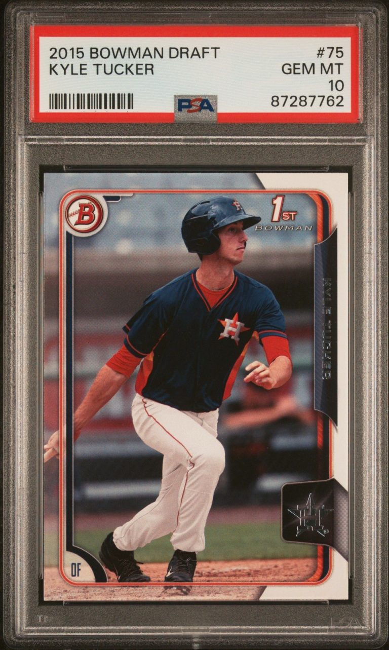 Graded 2015 Topps Bowman Draft Kyle Tucker #75 Rookie RC Card PSA 10