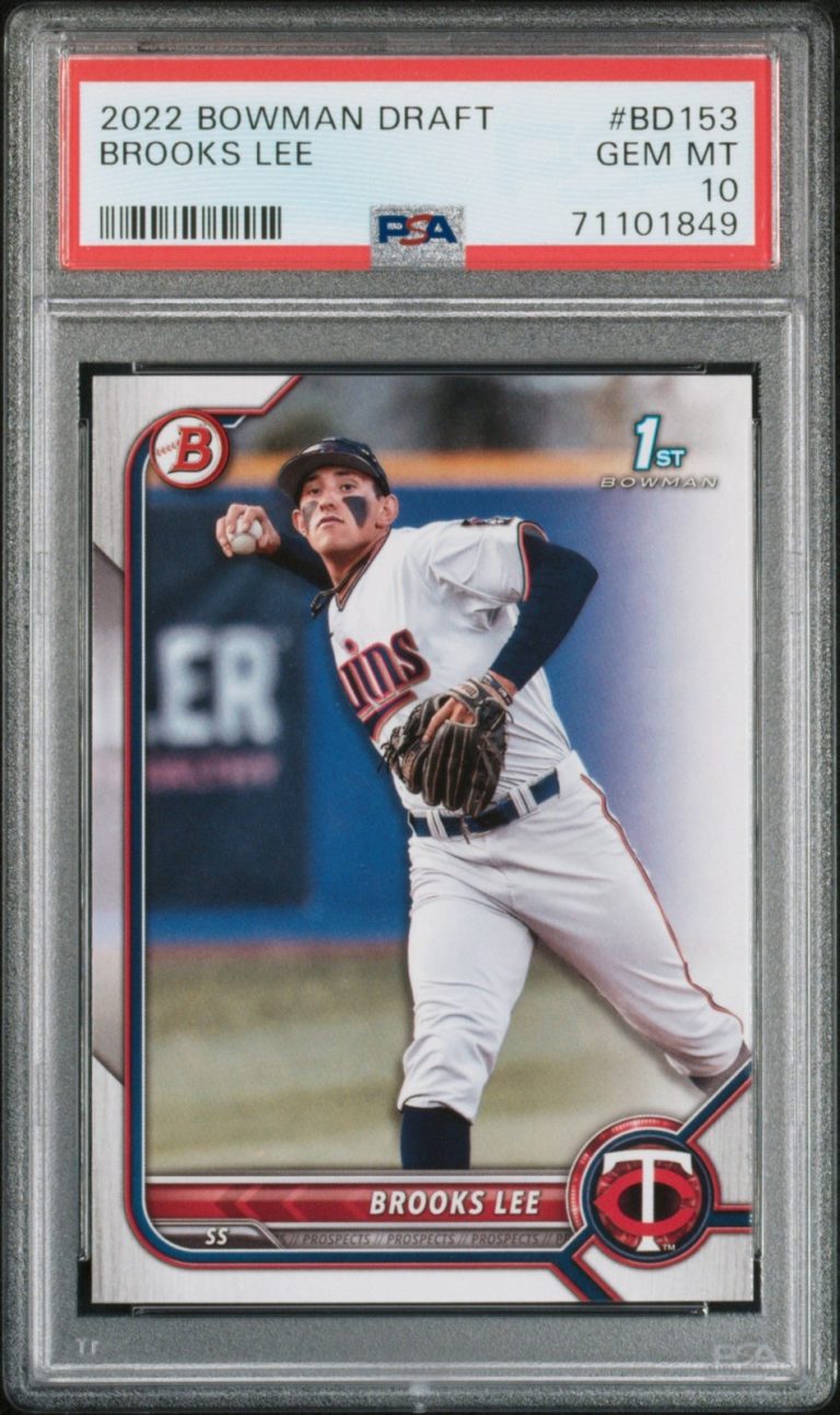 Graded 2022 Topps Bowman Draft Brooks Lee #BD153 Rookie RC Card PSA 10
