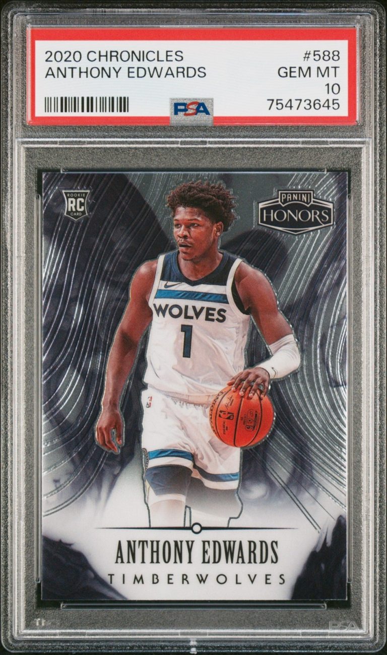 Graded 2020 Panini Chronicles Anthony Edwards #588 Rookie Card PSA 10
